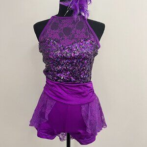 Sparkly Purple jazz, acro, even tap